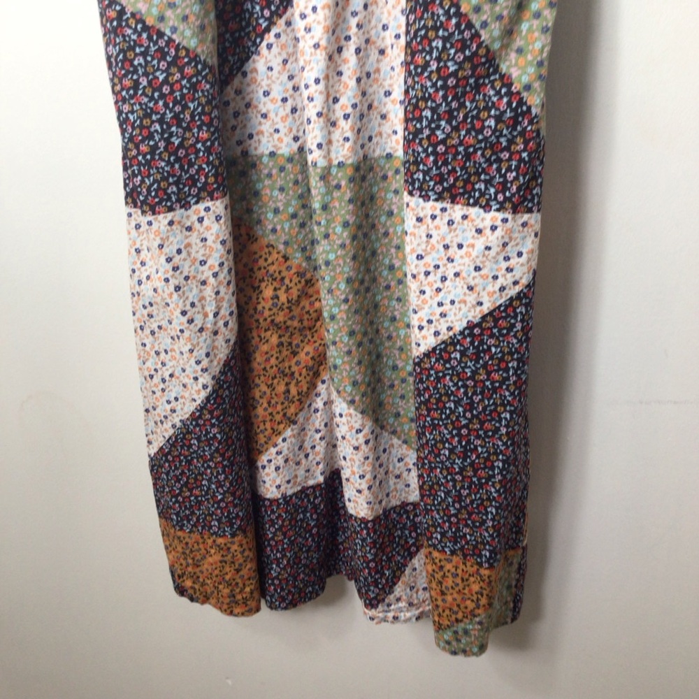 Universal Thread Multicolor Patchwork Midi Dress … - image 3